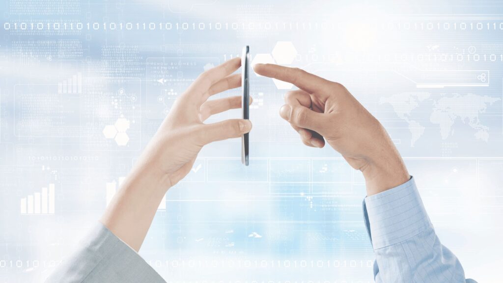 hands holding a cellphone