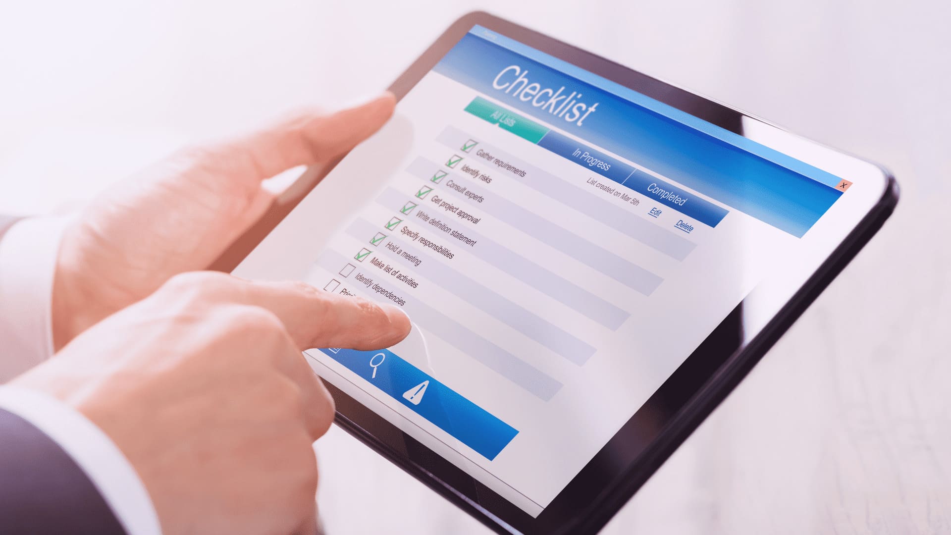 Eine digitale Checkliste