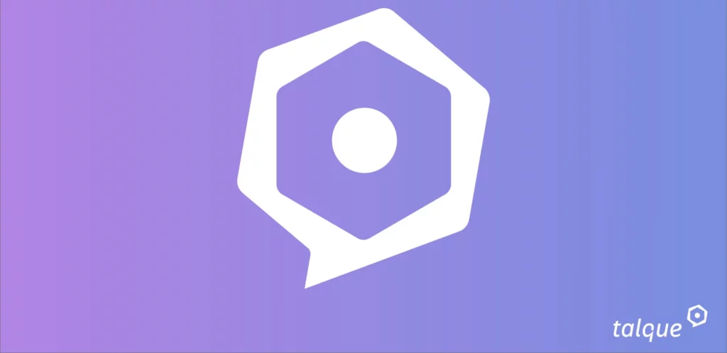 talque header mit logo