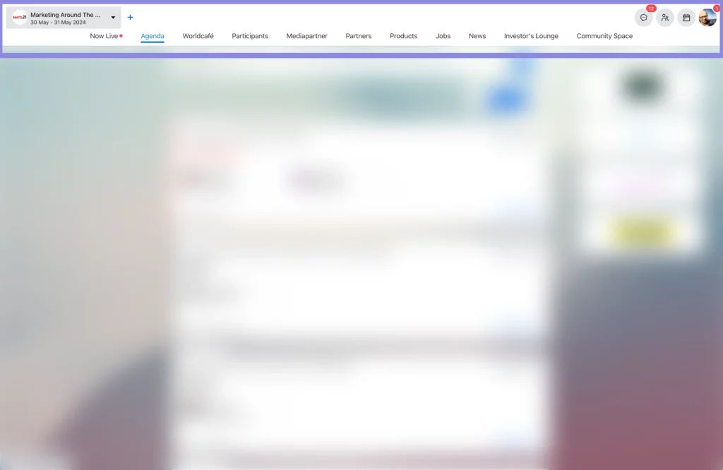 Top navigation bar
