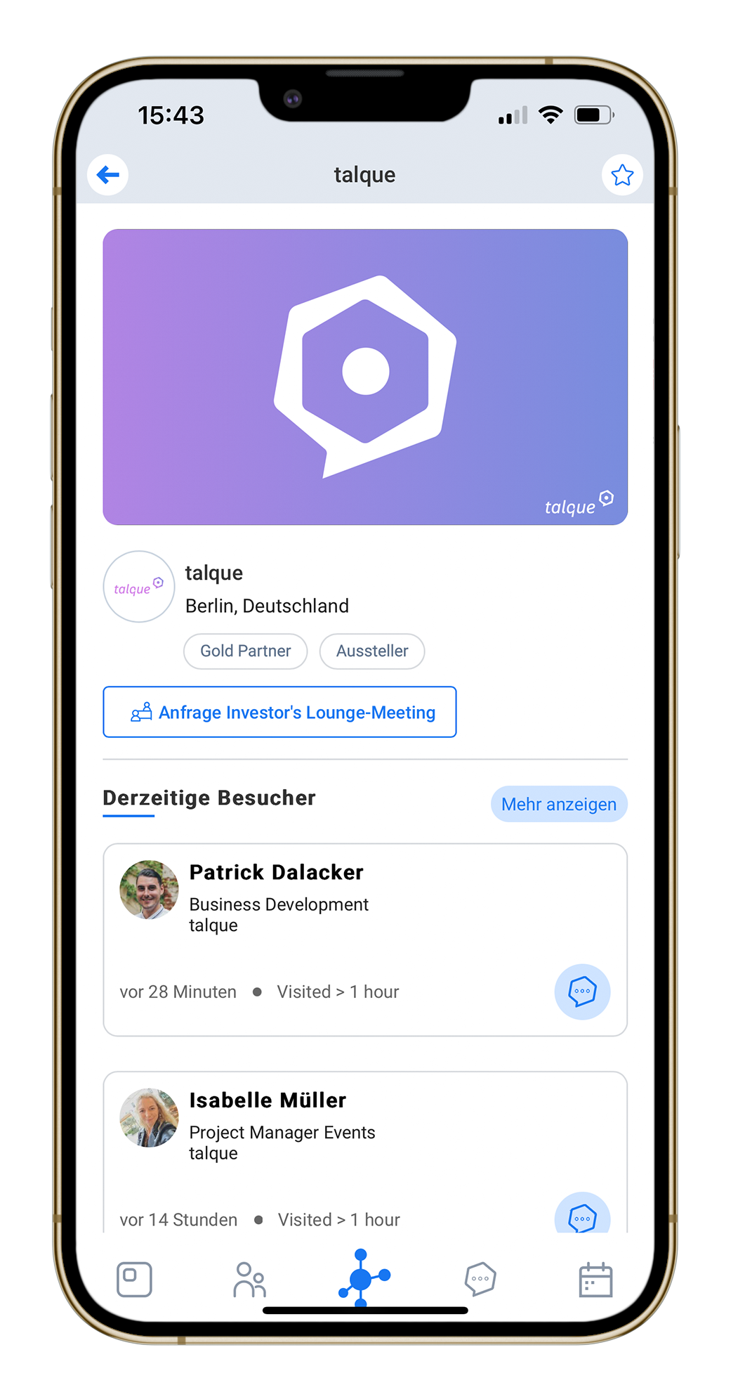 Screenshot Partnerprogramm talque app
